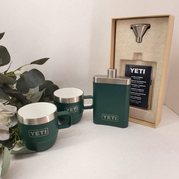 Yeti Rambler 2 Stackable Mighty Mini Durasip Ceramic Mugs & Flask With Funnel - Picture 2 of 16